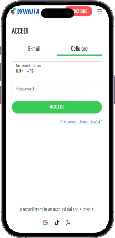 Accedi winnita sito