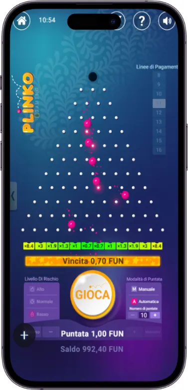 plinko variante del gioco