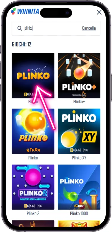winnita plinko inizia il gioco