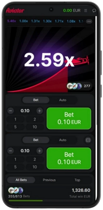 Aviator processo di gioco